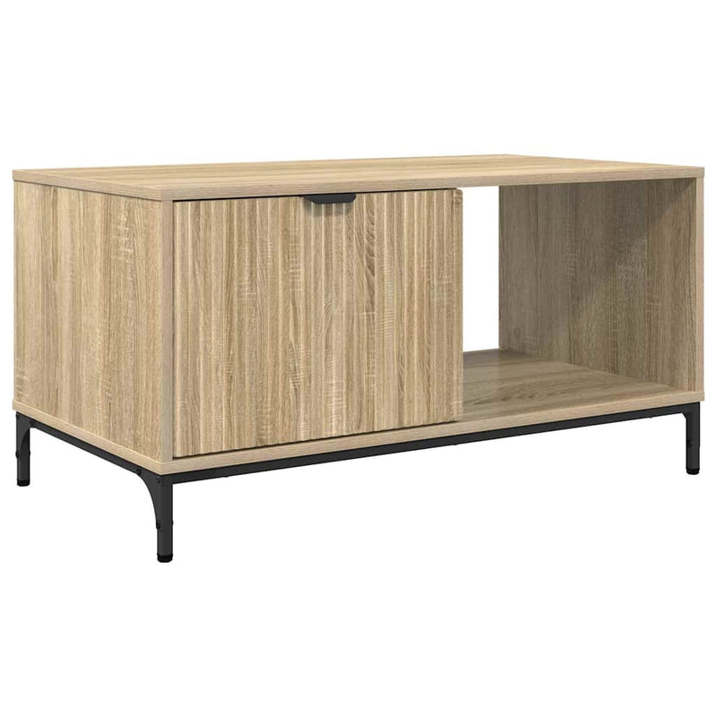vidaXL Dohányzóasztal sonoma tölgy 90 x 49 x 46 cm Faanyag
