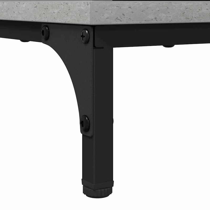 vidaXL Dohányzóasztal Beton szürke 90 x 49 x 46 cm Faanyag