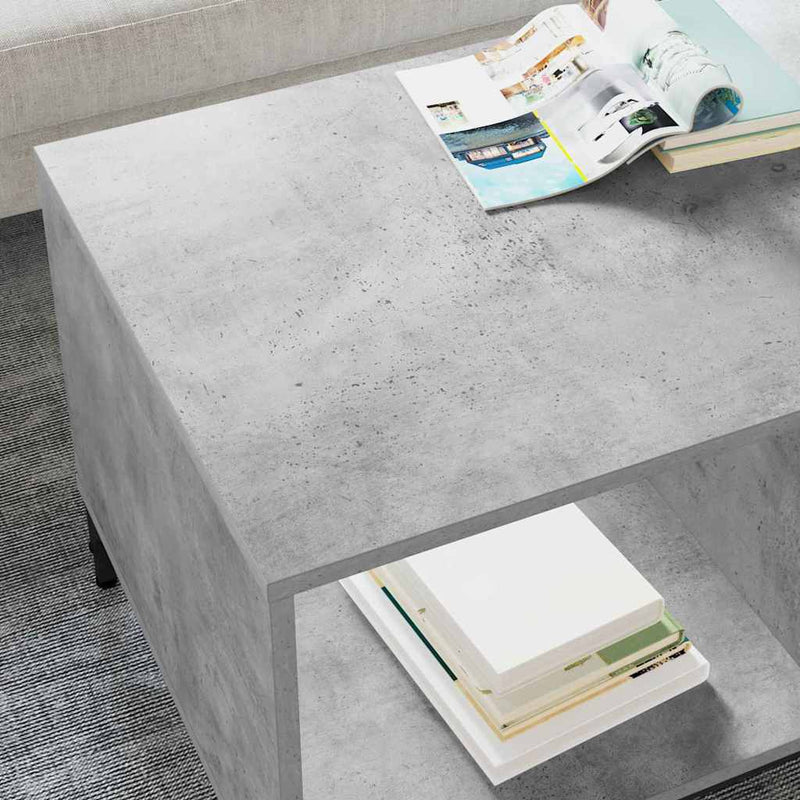 vidaXL Dohányzóasztal Beton szürke 90 x 49 x 46 cm Faanyag