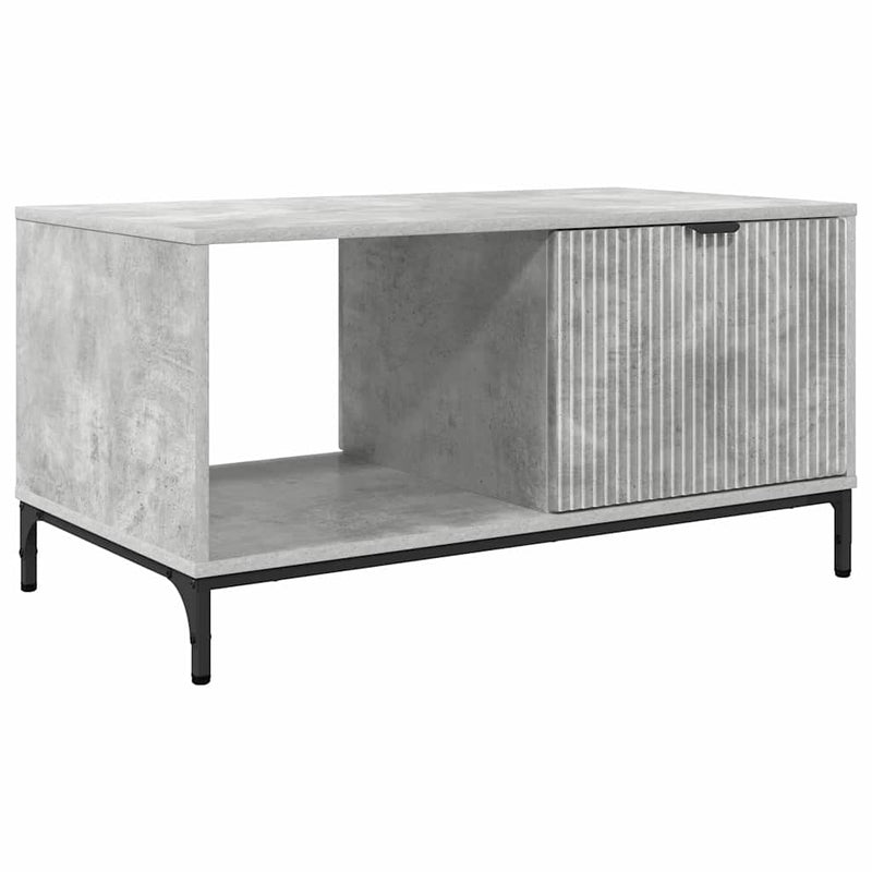 vidaXL Dohányzóasztal Beton szürke 90 x 49 x 46 cm Faanyag