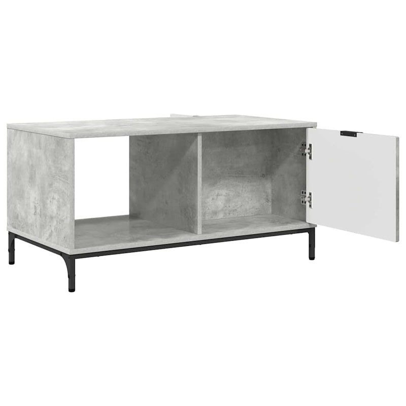 vidaXL Dohányzóasztal Beton szürke 90 x 49 x 46 cm Faanyag