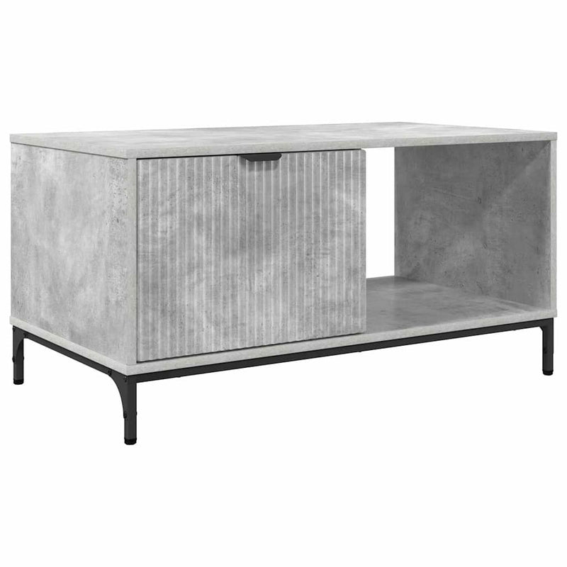 vidaXL Dohányzóasztal Beton szürke 90 x 49 x 46 cm Faanyag