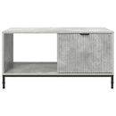 vidaXL Dohányzóasztal fiókkal Beton Szürke 90 x 49 x 46 cm Faanyag