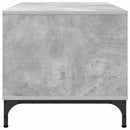 vidaXL Dohányzóasztal fiókkal Beton Szürke 90 x 49 x 46 cm Faanyag