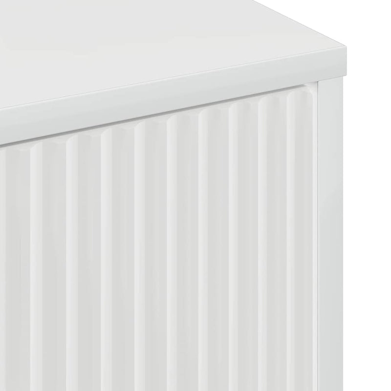 vidaXL Dohányzóasztal Magasfényű fehér 90 x 49 x 46 cm Faanyag