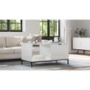 vidaXL Dohányzóasztal Magas Fényű Fehér 90 x 49 x 46 cm Faanyag