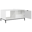 vidaXL Dohányzóasztal Magas Fényű Fehér 90 x 49 x 46 cm Faanyag