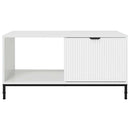 vidaXL Dohányzóasztal Magas Fényű Fehér 90 x 49 x 46 cm Faanyag