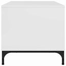 vidaXL Dohányzóasztal Magasfényű fehér 90 x 49 x 46 cm Faanyag