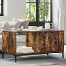 vidaXL Dohányzóasztal Füstölt tölgy 90 x 49 x 46 cm Faanyag