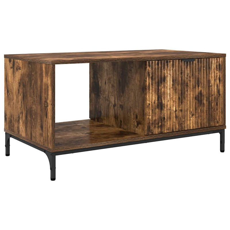 vidaXL Dohányzóasztal Füstölt tölgy 90 x 49 x 46 cm Faanyag