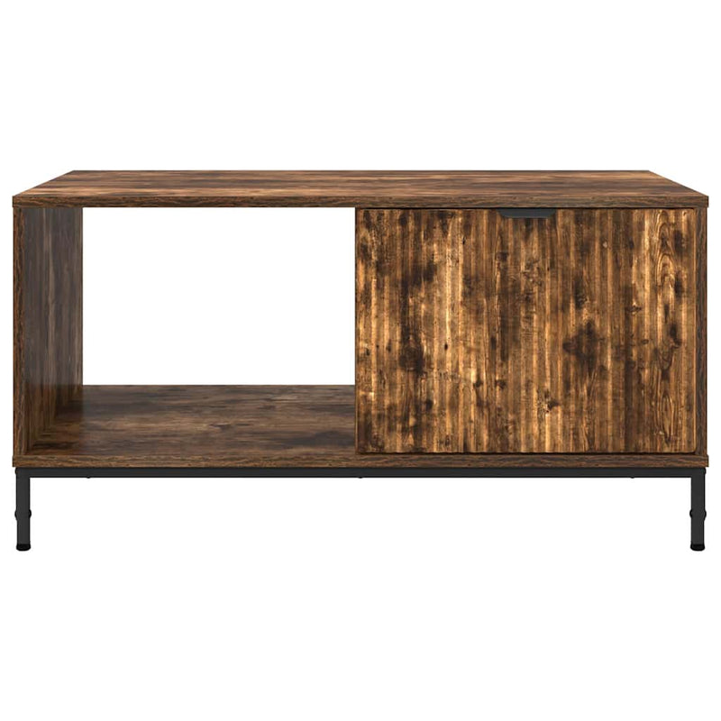 vidaXL Dohányzóasztal Füstölt tölgy 90 x 49 x 46 cm Faanyag