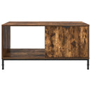 vidaXL Dohányzóasztal fiókkal Füstölt tölgy 90 x 49 x 46 cm Faanyag
