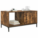 vidaXL Dohányzóasztal fiókkal Füstölt tölgy 90 x 49 x 46 cm Faanyag