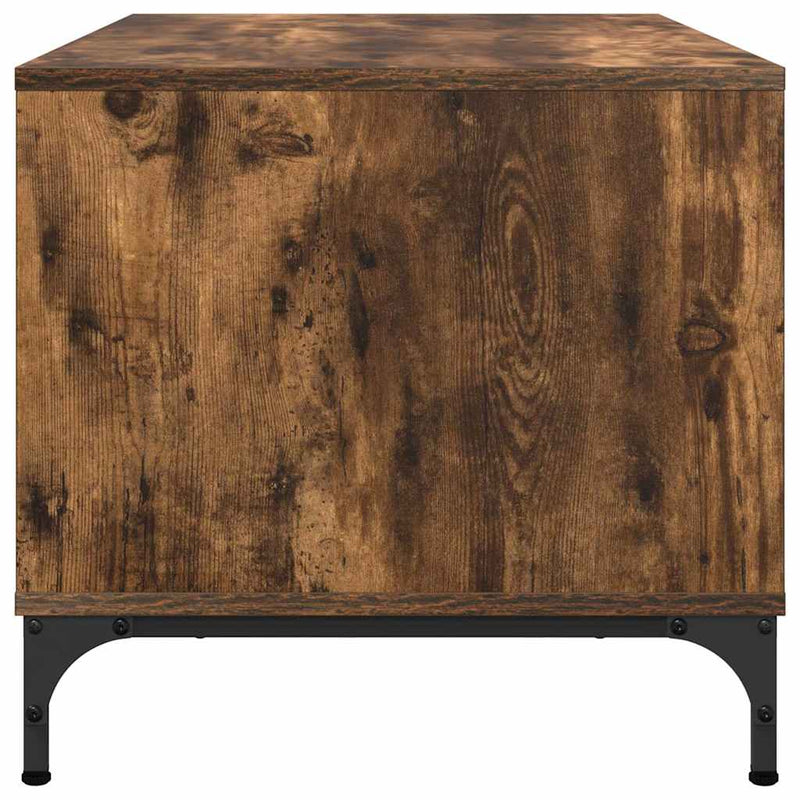 vidaXL Dohányzóasztal Füstölt tölgy 90 x 49 x 46 cm Faanyag