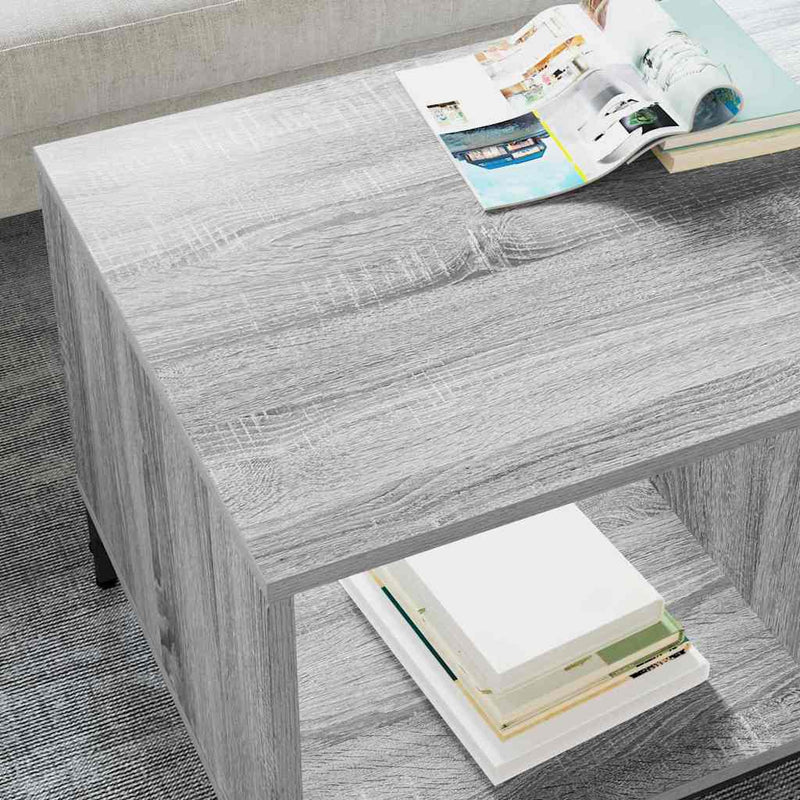 vidaXL Dohányzóasztal Szürke sonoma 90 x 49 x 46 cm Faanyag