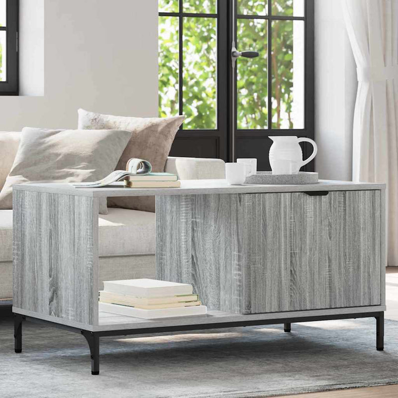 vidaXL Dohányzóasztal Szürke sonoma 90 x 49 x 46 cm Faanyag