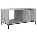 vidaXL Dohányzóasztal fiókkal Szürke Sonoma 90 x 49 x 46 cm Faanyag