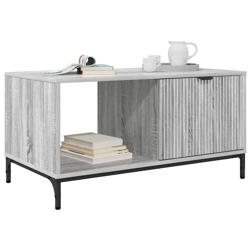 vidaXL Dohányzóasztal Szürke sonoma 90 x 49 x 46 cm Faanyag