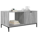 vidaXL Dohányzóasztal fiókkal Szürke Sonoma 90 x 49 x 46 cm Faanyag