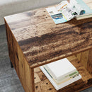vidaXL Dohányzóasztal fiókkal Öreg fa 90 x 49 x 46 cm Faanyag