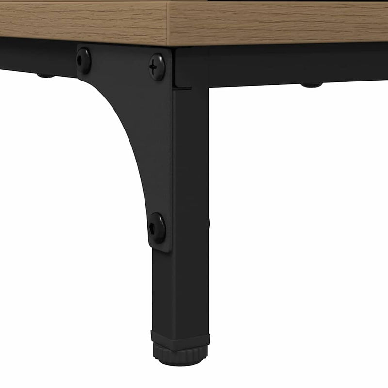 vidaXL Dohányzóasztal kézműves tölgy 90 x 49 x 46 cm Faanyag