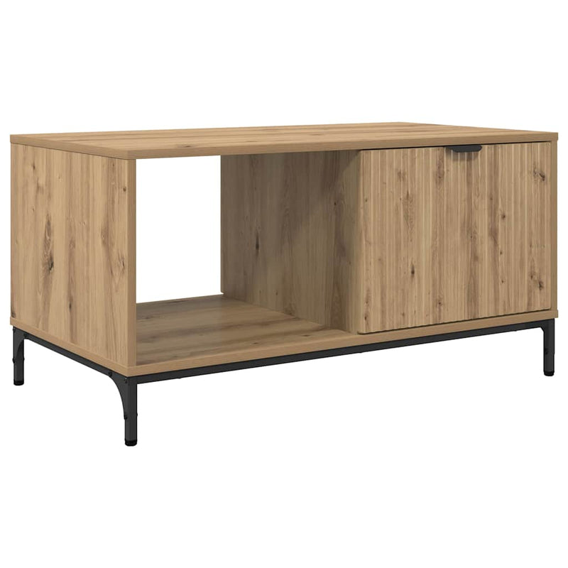 vidaXL Dohányzóasztal kézműves tölgy 90 x 49 x 46 cm Faanyag