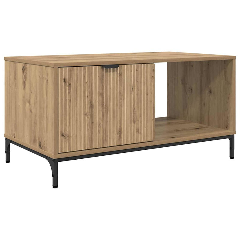 vidaXL Dohányzóasztal kézműves tölgy 90 x 49 x 46 cm Faanyag