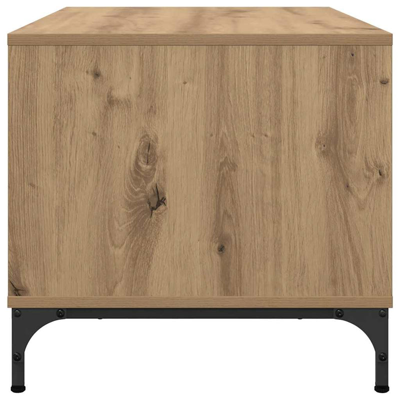 vidaXL Dohányzóasztal kézműves tölgy 90 x 49 x 46 cm Faanyag