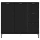 vidaXL Széf fiókkal Fekete 89.5 x 33 x 82 cm Faanyag