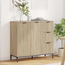vidaXL Széf fiókkal Sonoma tölgy 89,5 x 33 x 82 cm Faanyag