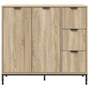 vidaXL Széf fiókkal Sonoma tölgy 89,5 x 33 x 82 cm Faanyag