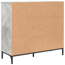 vidaXL Széf fiókkal Beton Szürke 89,5 x 33 x 82 cm Faanyag