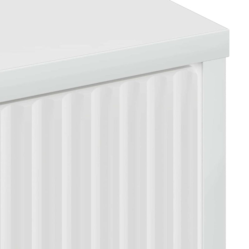 vidaXL Széf fiókkal Magasfényű fehér 89.5 x 33 x 82 cm Faanyag