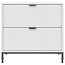 vidaXL Éjjeli asztal fiókkal Fehér 63.5 x 36 x 61 cm Faanyag