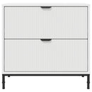 vidaXL Éjjeli asztal fiókkal Fehér 63.5 x 36 x 61 cm Faanyag