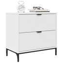 vidaXL Éjjeli asztal fiókkal Fehér 63.5 x 36 x 61 cm Faanyag