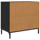 vidaXL Éjjeli asztal fiókkal Fekete 63.5 x 36 x 61 cm Faanyag