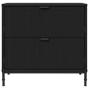 vidaXL Éjjeli asztal fiókkal Fekete 63.5 x 36 x 61 cm Faanyag