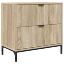 vidaXL Éjjeli asztal fiókkal sonoma tölgy 63.5 x 36 x 61 cm Faanyag