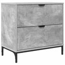 vidaXL Éjjeli asztal fiókkal Beton szürke 63.5 x 36 x 61 cm Faanyag