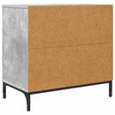 vidaXL Éjjeli asztal fiókkal Beton szürke 63.5 x 36 x 61 cm Faanyag