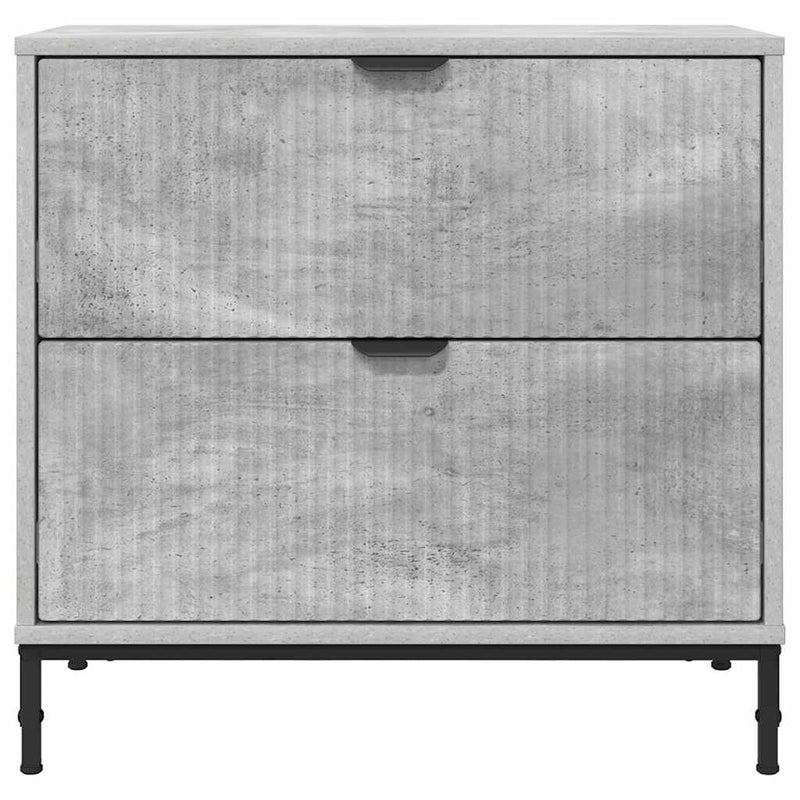 vidaXL Éjjeli asztal fiókkal Beton szürke 63.5 x 36 x 61 cm Faanyag