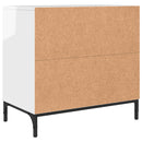 vidaXL Éjjeli asztal Magasfényű fehér 63.5 x 36 x 61 cm Faanyag