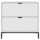 vidaXL Éjjeli asztal Magasfényű fehér 63.5 x 36 x 61 cm Faanyag