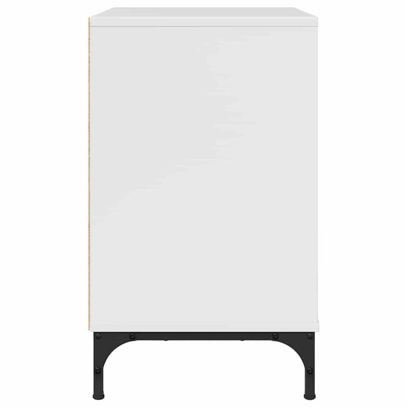 vidaXL Éjjeli asztal Magasfényű fehér 63.5 x 36 x 61 cm Faanyag