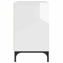 vidaXL Éjjeli asztal Magasfényű fehér 63.5 x 36 x 61 cm Faanyag