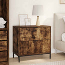 vidaXL Éjjeli asztal fiókkal Füstölt tölgy 63.5 x 36 x 61 cm Faanyag