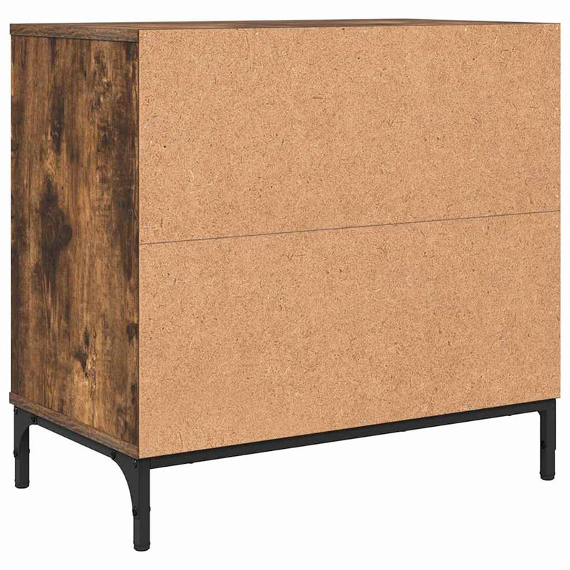 vidaXL Éjjeli asztal fiókkal Füstölt tölgy 63.5 x 36 x 61 cm Faanyag