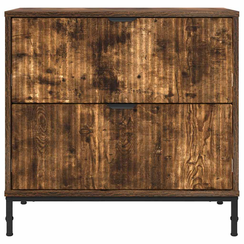 vidaXL Éjjeli asztal fiókkal Füstölt tölgy 63.5 x 36 x 61 cm Faanyag